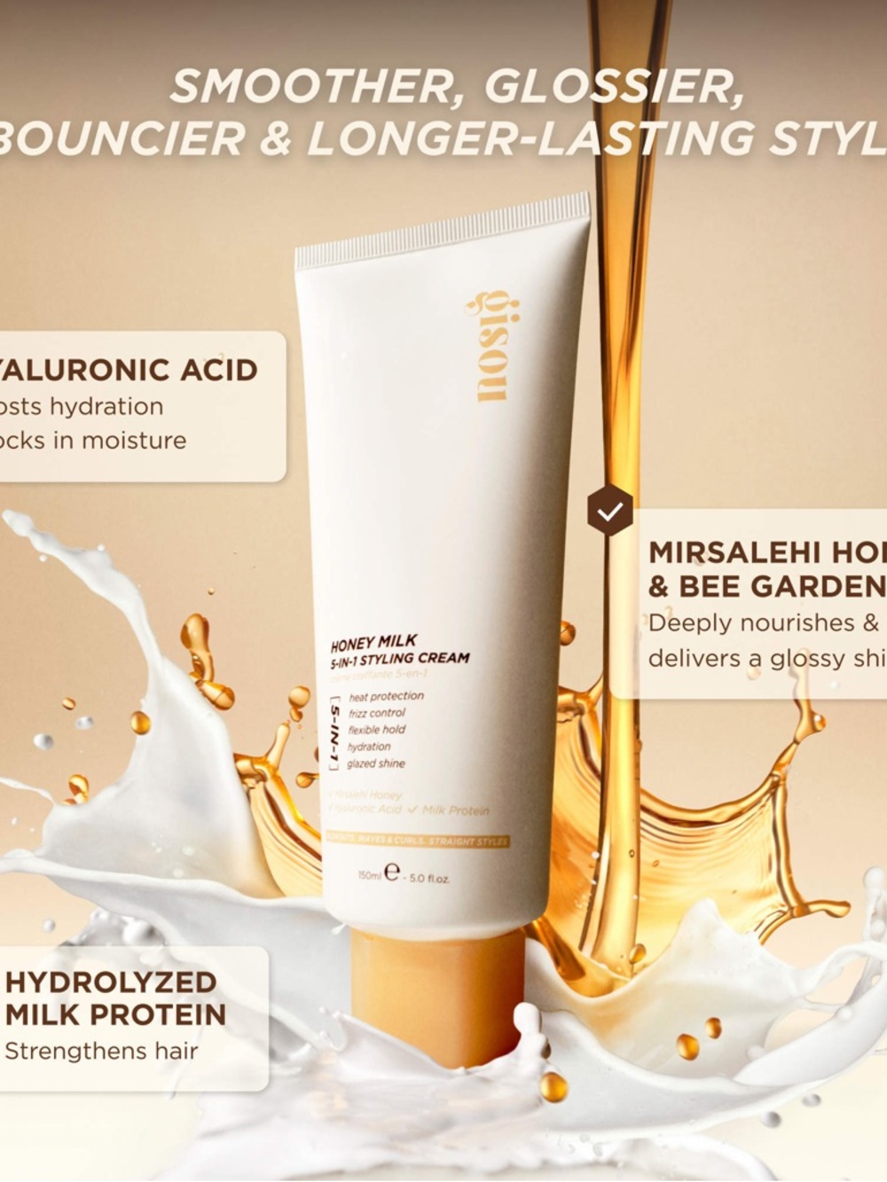 Honey Milk 5-in-1 Styling Cream - White/Gold - Picture 2 of 3
